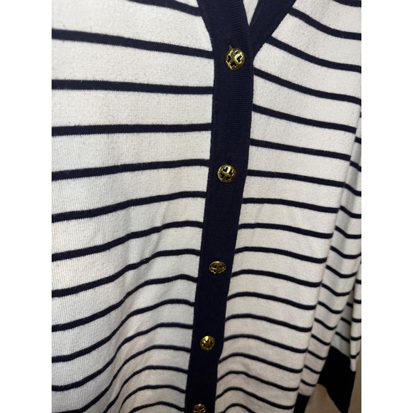 Whisper Knit by Louis Dell'Olio Striped Cardigan Sweater Women's - Picture 3 of 4